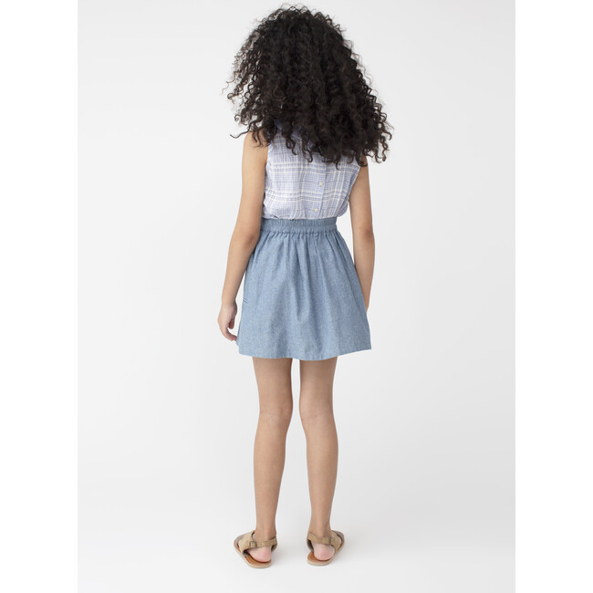 Willow Bow Skirt, Chambray - Skirts - 6