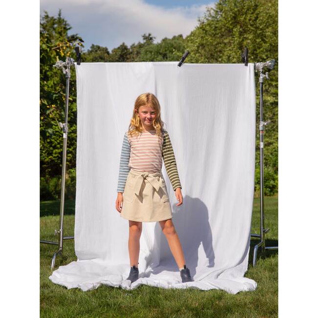Harper Cord Bow Skirt, Natural Cord - Skirts - 7