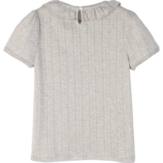 Monique Pointelle Tee, Grey - Shirts - 3
