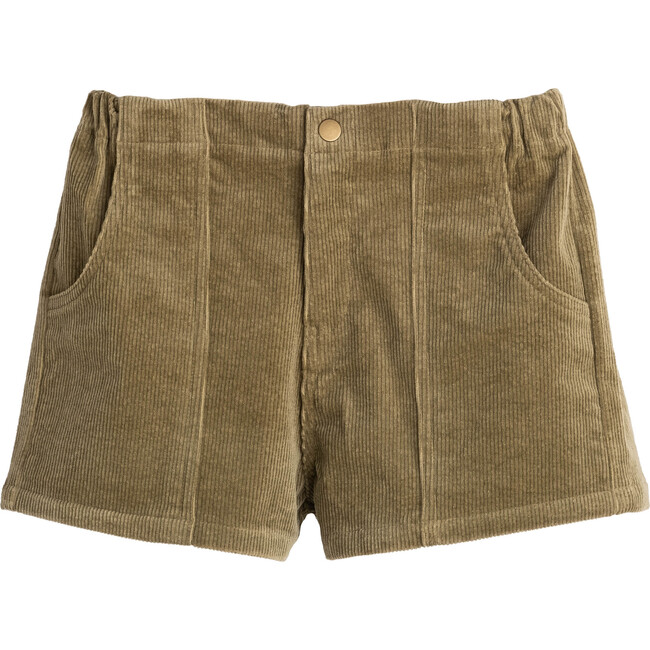 Retro Cord Short, Khaki - Shorts - 1