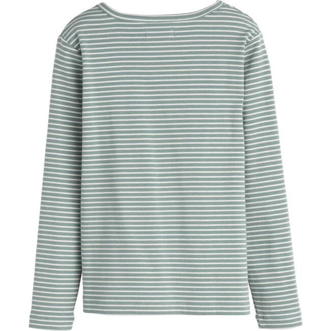 Ruby Striped Long Sleeve, Sage Stripe - Shirts - 3