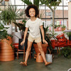 Monique Pointelle Tee, Cream - Shirts - 2