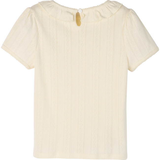 Monique Pointelle Tee, Cream - Shirts - 3