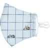 Kids Motos & Checks Mask Bundle, Blue Multi - Face Masks - 3