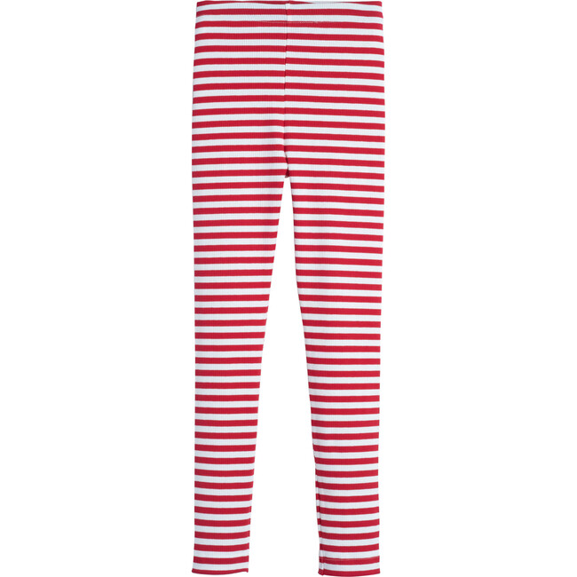Reese Ribbed Legging, Red Stripe - Leggings - 1