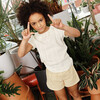 Monique Pointelle Tee, Cream - Shirts - 4