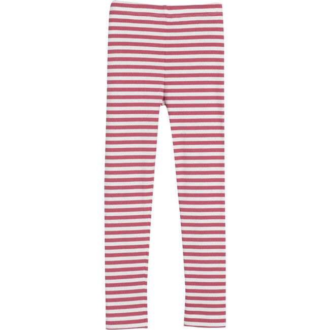 Reese Ribbed Legging, Darker Dusty Rose Stripe - Leggings - 1