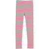 Reese Ribbed Legging, Darker Dusty Rose Stripe - Leggings - 1 - thumbnail