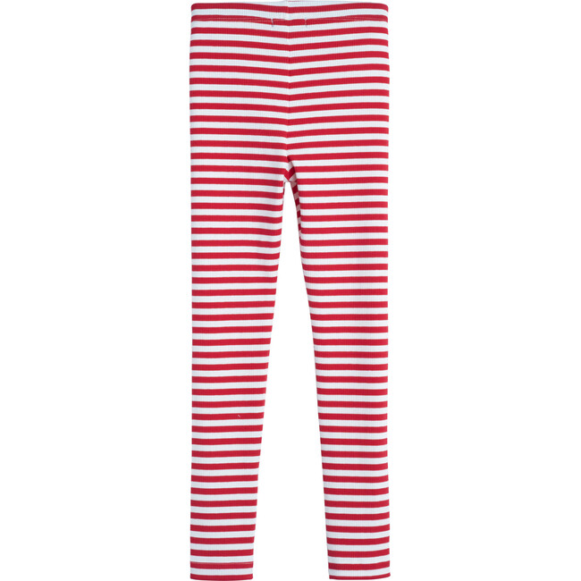 Reese Ribbed Legging, Red Stripe - Leggings - 3