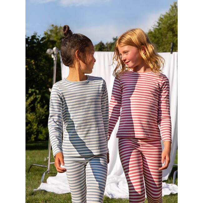 Reese Ribbed Legging, Darker Dusty Rose Stripe - Leggings - 2