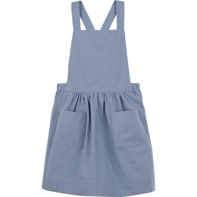 Millie Pinafore Dress, Dusty Blue - Dresses - 1