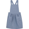 Millie Pinafore Dress, Dusty Blue - Dresses - 1 - thumbnail
