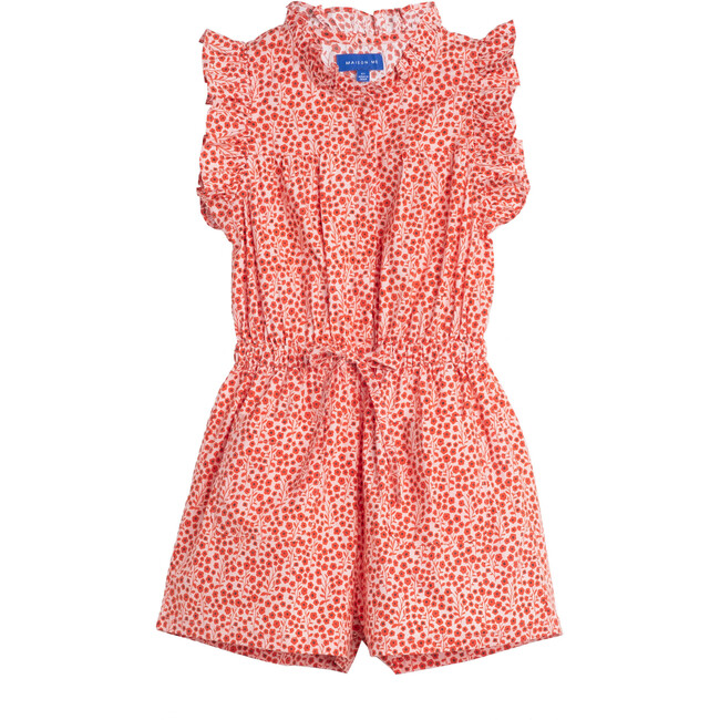 Maeve Romper, Pink Ditsy Floral - Rompers - 1