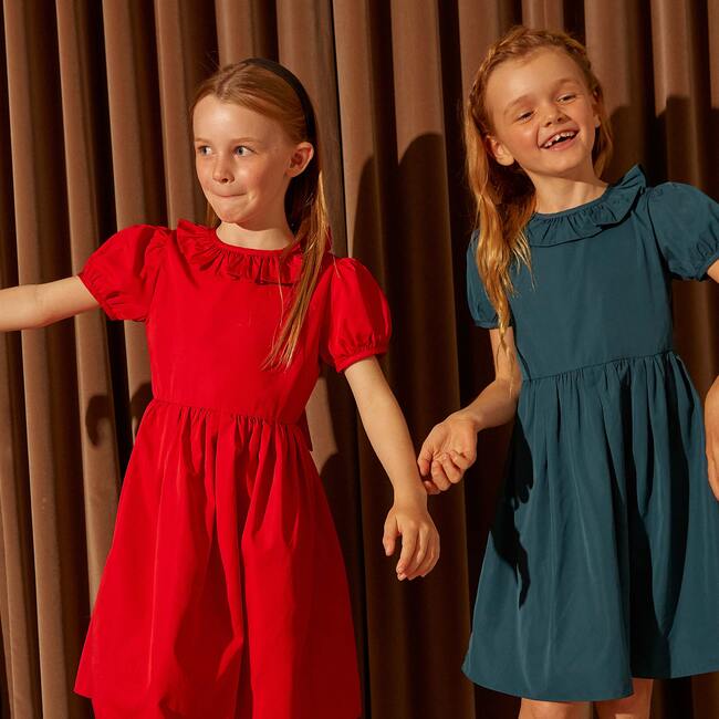 Sofia Dress, Peacock Blue - Dresses - 4