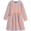 Marley Long Sleeve Jersey Dress, Dusty Rose Multi Stripe - Dresses - 1 - thumbnail