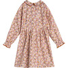 Emma Long Sleeve Collared Dress, Pink Graphic Flower - Dresses - 3