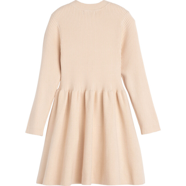 Lea Knit Dress, Winter Cream - Dresses - 3