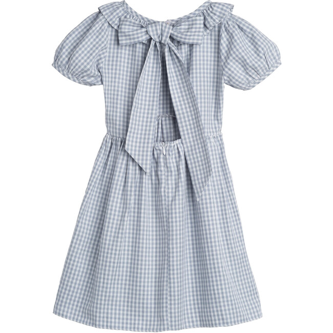 Blake Dress, Slate Blue Gingham - Dresses - 3