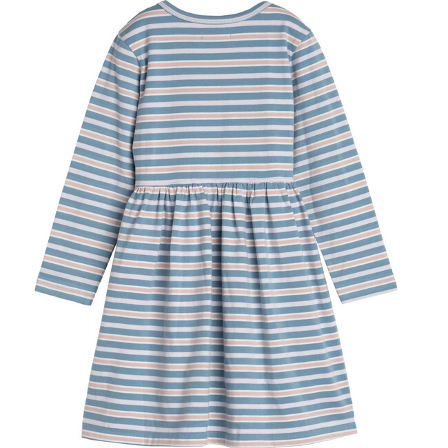 Marley Long Sleeve Jersey Dress, Powder Blue Multi Stripe - Maison Me ...