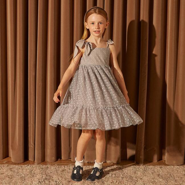 Anja Tulle Dress, Dusty Blue - Dresses - 2