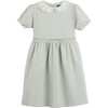 Pearl Lace Collar Dress, Sage Gingham - Dresses - 1 - thumbnail