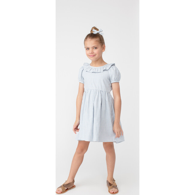Blake Dress, Slate Blue Gingham - Dresses - 5
