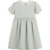 Pearl Lace Collar Dress, Sage Gingham - Dresses - 2
