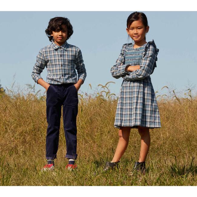 Max Button Down, Blue Check - Shirts - 8