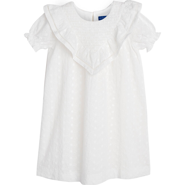 Camille Dress, White Daisy Eyelet - Dresses - 1