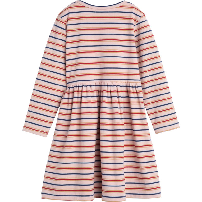 Marley Long Sleeve Jersey Dress, Dusty Rose Multi Stripe - Dresses - 3