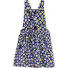 Millie Pinafore Dress, Blue Cut Out Flower - Dresses - 3