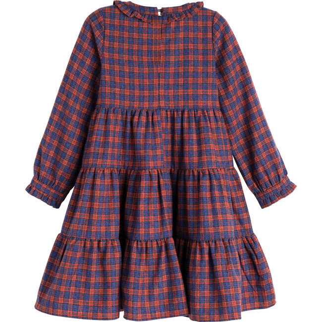 Clementine Tiered Dress, Red Multi Flannel - Dresses - 3