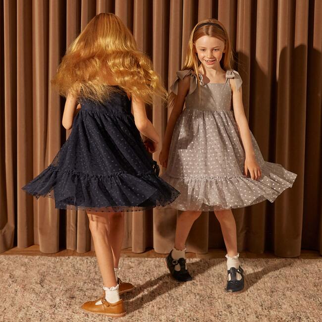 Anja Tulle Dress, Dusty Blue - Dresses - 5