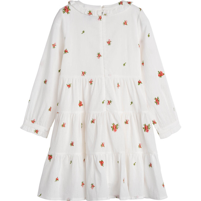 Clementine Tiered Dress, Embroidered Flower - Dresses - 3