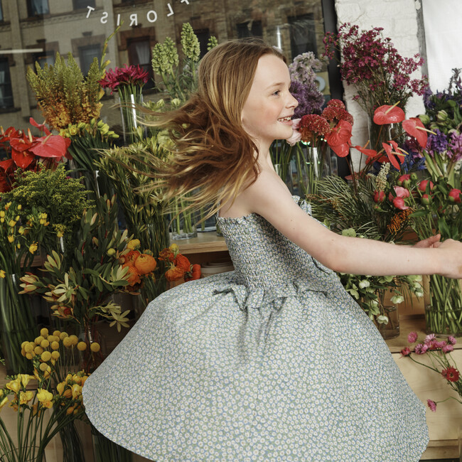 Naomi Dress, Blue Daisies - Dresses - 4