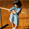 Cleo Dress, Cornflower Blue Flower on Vine - Dresses - 2