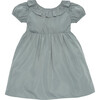 Blake Taffeta Dress with Back Bow, Slate Blue - Dresses - 1 - thumbnail