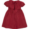 Blake Taffeta Dress with Back Bow, Scarlett Red - Dresses - 3