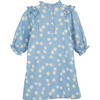 Cleo Dress, Cornflower Blue Flower on Vine - Dresses - 3