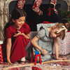 Blake Taffeta Dress with Back Bow, Scarlett Red - Dresses - 4