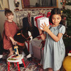 Audrey Taffeta Dress with Glitter Collar Detail, Sage Green - Dresses - 2