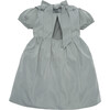 Blake Taffeta Dress with Back Bow, Slate Blue - Dresses - 3