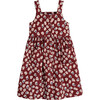 Olympia Button Front Dress, Barn Red Cut Out Flowers - Dresses - 1 - thumbnail
