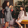 Olivia Smocked Long Sleeve Taffeta Dress, Pale Dusty Rose - Dresses - 4