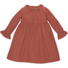 Audrey Taffeta Dress with Glitter Collar Detail, Rose Coco - Dresses - 3