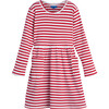 Marley Ribbed Long Sleeve Dress, Red Stripe - Dresses - 1 - thumbnail