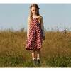 Olympia Button Front Dress, Barn Red Cut Out Flowers - Dresses - 2