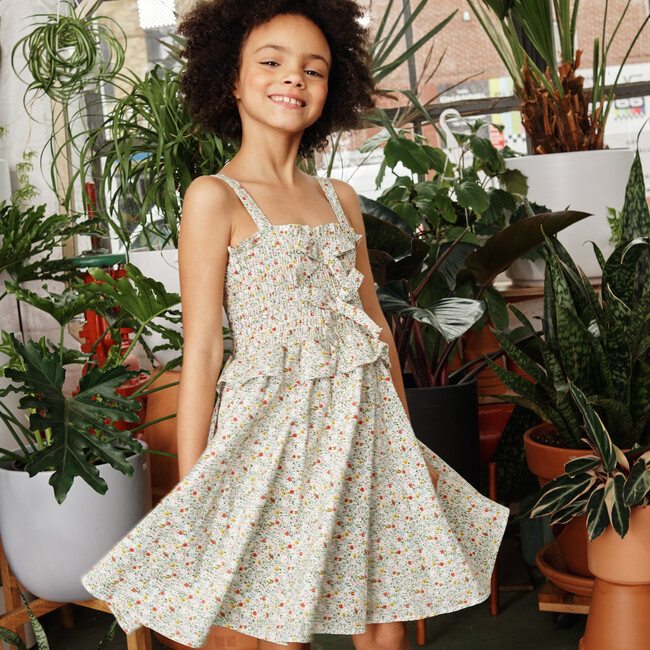 Naomi Dress, Cream Floral - Dresses - 2
