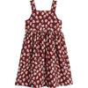 Olympia Button Front Dress, Barn Red Cut Out Flowers - Dresses - 3