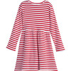 Marley Ribbed Long Sleeve Dress, Red Stripe - Dresses - 2